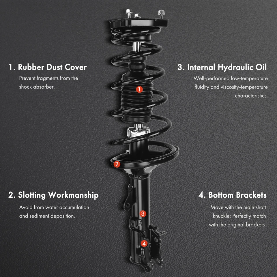 2x Conjunto completo de puntal trasero y resorte helicoidal para Kia Spectra 2004-2009 Spectra5 Foto 3 de 4