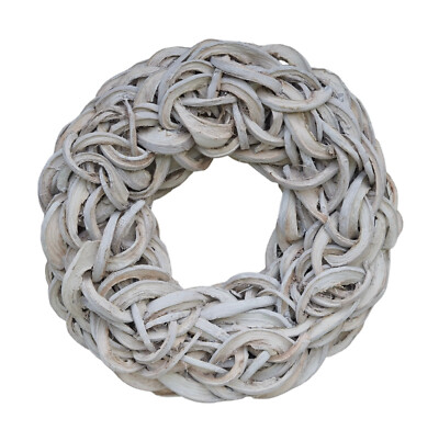 Kranz Dekokranz Türkranz Naturkranz Wandkranz Türschmuck Kokos 40 cm Weiss