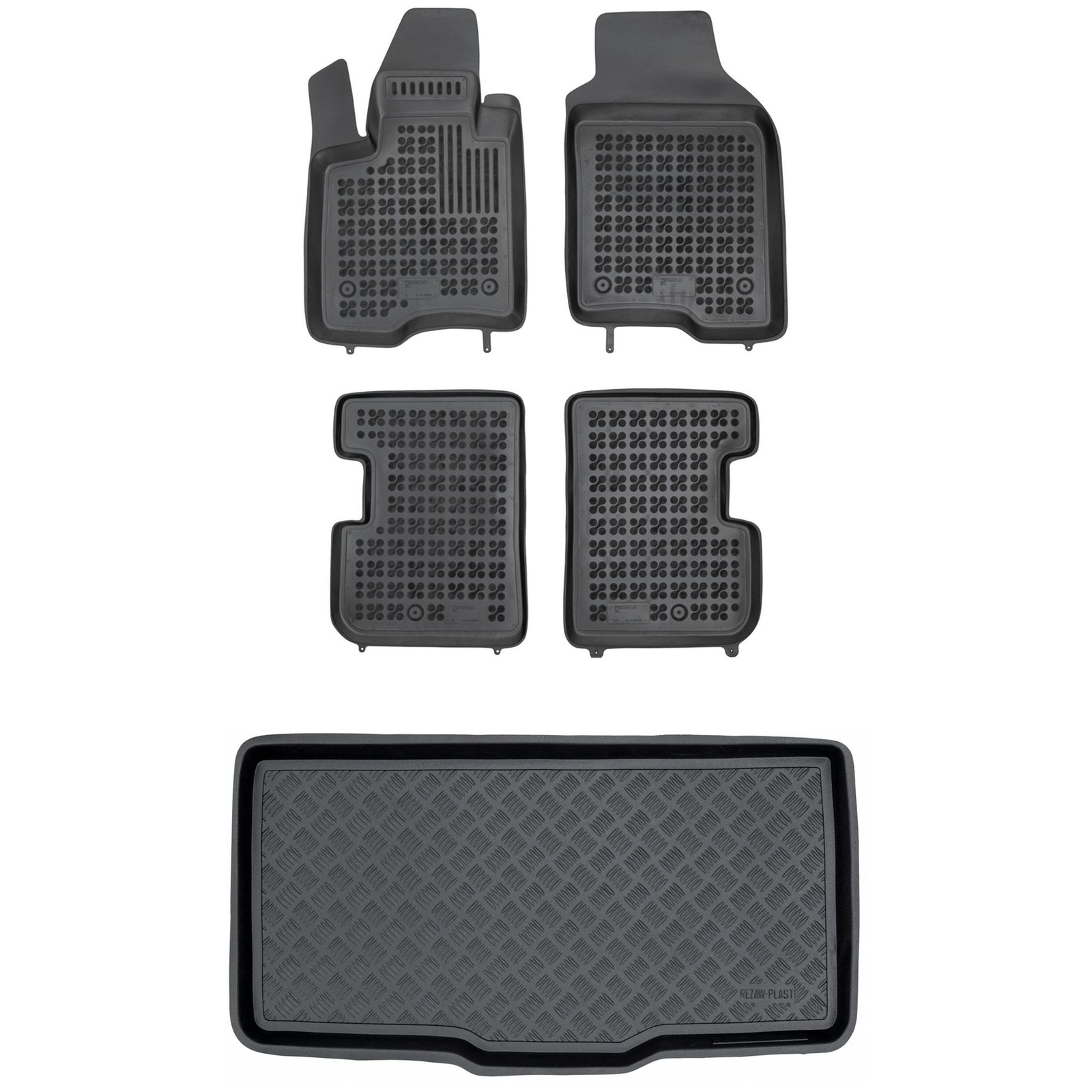 Tapis de coffre imperméable PE et tapis de sol contre l'usure de Fiat PANDA III