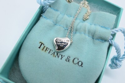未使用 ティファニー ネックレス フルハート Elsa Peretti ケース付 Tiffany & Co Elsa Peretti 16