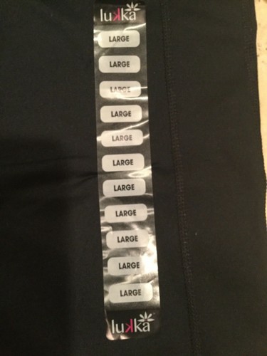 Lukka Capri Leggings Womens Large Black/stripe waist Activewear Workout Gear NWT - Picture 7 of 7