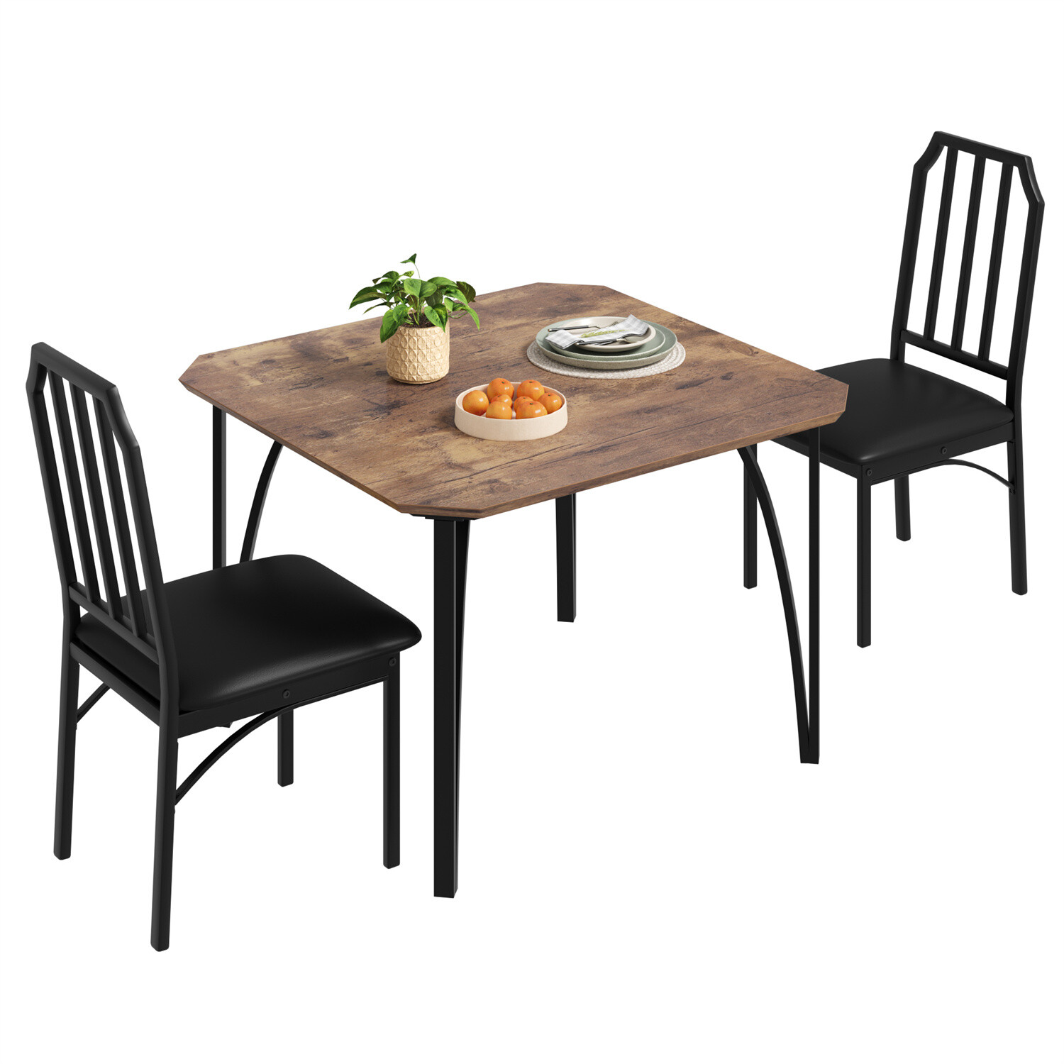 3 /5 Piece Dining Table Set Kitchen Table Set for 2 4 with PU Upholstered Chair
