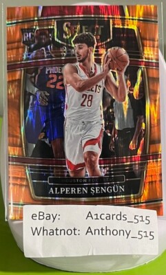 Alperen Sengun - 202122 Select Rookie Orange Flash Prizm #19 - Houston Rockets