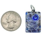 GlassOfVenice Anello Regolabile Riflessione Veneziana Quadrata - Colore Pervinca, Gioiello Artigianale In Vetro Di Venezia