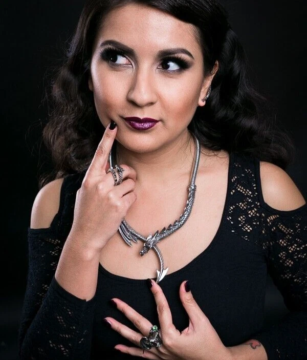 Алхимия готический дракон приманка драматический фантазии ожерелье змея цепочка магнит P829 - Изображение 2 из 4