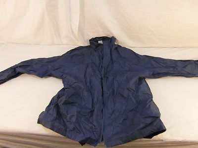 Adult Men's Adidas Vintage Blue Dark Blue 3 Stripe Windbreaker