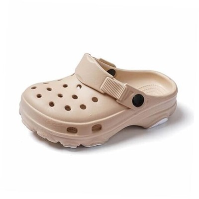 Boys Girls Garden Clogs Kids Comfortable Slip on Water 12-12.5 Little Kid Khaki