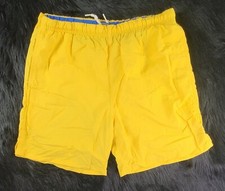 Vintage Lands End Swim Trunks Shorts Yellow Nylon USA M32-34 SHIPPED PROMPTLY