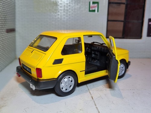 Fiat 126 Giallo 1972 Scala G Welly NEX 1:24 1:21 Dettaglio Diefuso Modello Auto 24066 - Foto 6 di 10