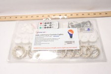 Hxweiye 300LED Fairy Curtain Lights USB Plug in 8 ModesWarm White 9.8 x 9.8 Ft