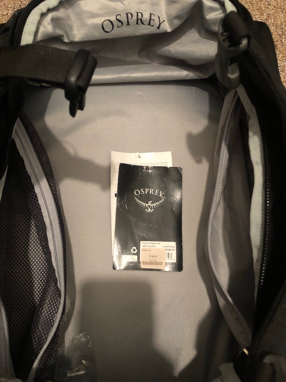 osprey porter 46 ebay
