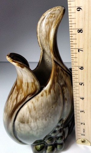 Vintage Pod Hull Pottery Organic Seed Pod Design Nautical Elegance 9 1/2" Tall - Picture 10 of 12