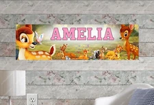 Bambi - Personalized Name Poster Customized Birthday Wall Decor Banner