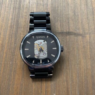 Nixon Capital Automatic Watch Black Stainless Steel Self Nixon Capital Automatic Watch Black Stainless Steel Self