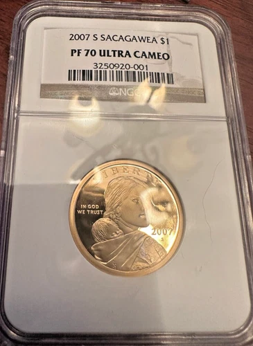 2007 S Sacagawea Golden Dollar Proof NGC PF70 Ultra Cameo