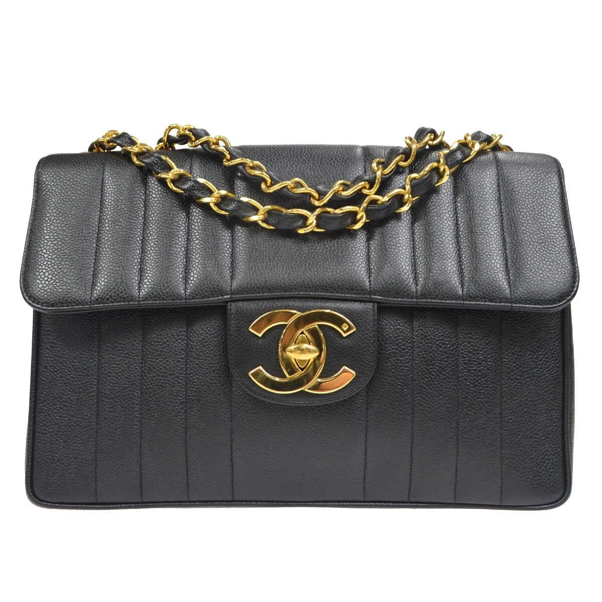 Chanel Vintage 90's Woc Wallet On A Chain Black Calfskin Leather Cross Body  Bag For Sale at 1stDibs