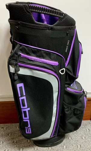 Cobra XL Women's Golf Cart Bag Purple 12-Way Divider Standing w/Shoulder Strap
