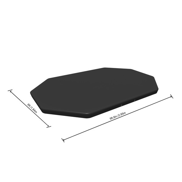 Bestway Abdeckplane Oval 305X200 Cm Poolabdeckung Plane Frame Poolabdeckplane-image