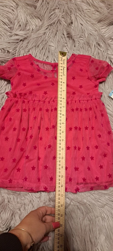 Vestido Toughskins Niñas Talla 12 Meses Color ROSA Nuevo con Etiquetas Foto 2 de 4