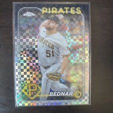2024 Topps Chrome David Bednar 60 X-Fractor Parallel Pittsburgh Pirates