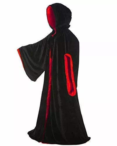 Samtkleid Halloween Mantel schick Cosplay Kostüm - Bild 9 von 39