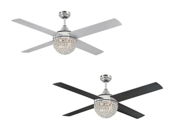 Deckenventilator Mit Beleuchtung Und Fernbedienung Kelcie Nickel 132 Cm-image