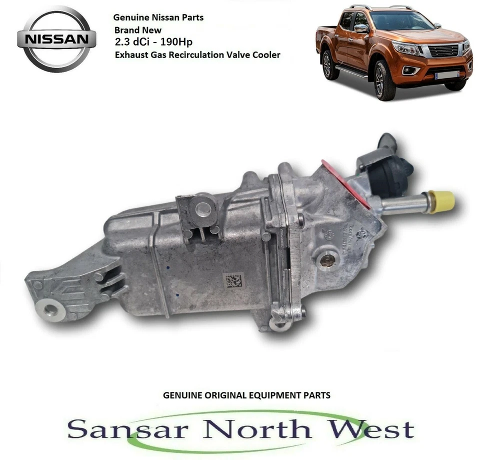 New Genuine Nissan Navara NP300 2.3 dCi (D231) EGR Cooler, Gas Recirculation OEM - Image 2 of 4