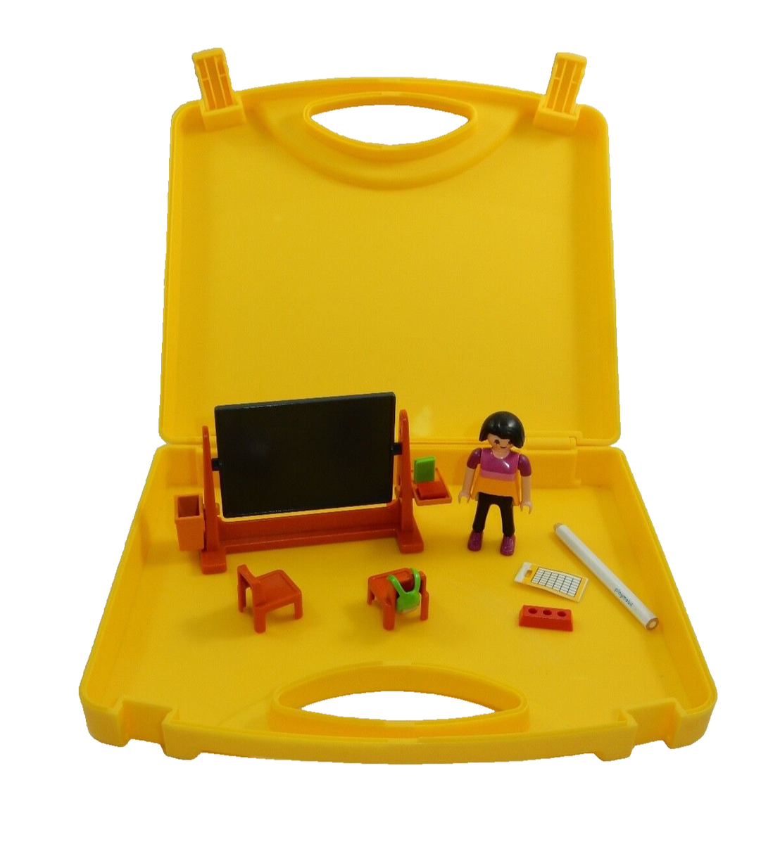 Playmobil City Life School Teacher #5971 W/ Carrying Case INCOMPLETE