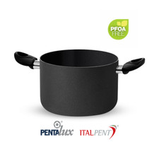 ITALPENT PENTOLA ALTA ANTIADERENTE BLACK LINE CM 16 18 20 22