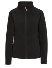 New Womens Trespass Trouper Fleece Jacket At300 Black Color Size L New With Tags