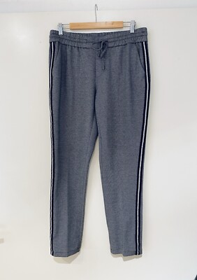 Darling Harbour HOSE im Joggingstil Schwarz Grau M 38 Gallonstreifen *neuwertig*