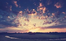 Landscape nature sunset sky clouds Custom Gaming Mat Desk