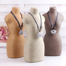 NECKLACE display stand bust pinnable rattan effect mixed jewellery mannequin