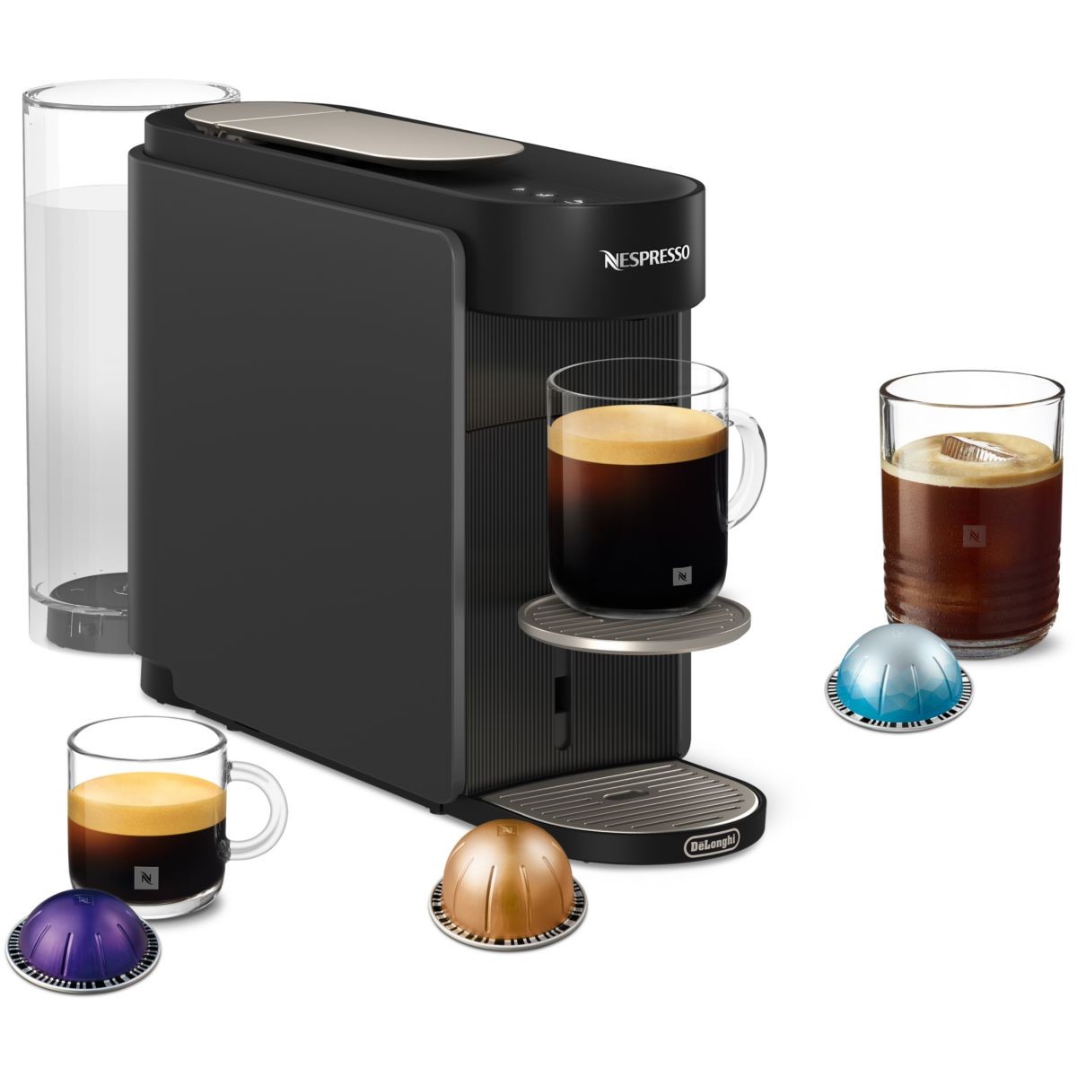 Nespresso DeLonghi Vertuo Up ENV200.GY fini le café amer machine automatique grise compacte