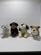 Lot of 4 WebKinz Dog Stuffed Animals No codes