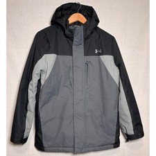 Under Armour Boys Westward 3-1 ColdGear Hooded Jacket Black Grey YLG Large