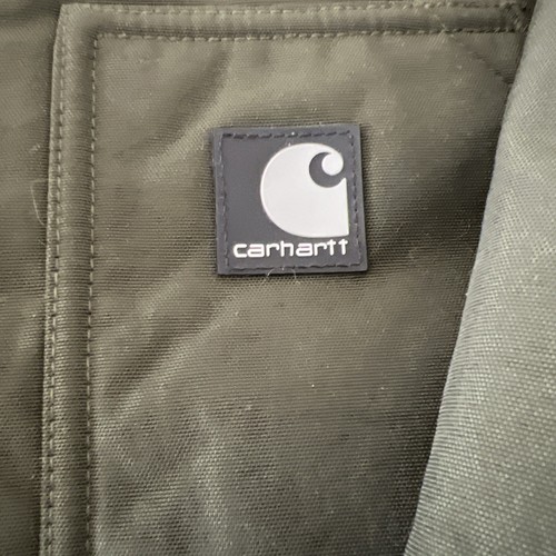 Carhartt Nylon Shell Jacket J174 PGN Mens full zip Moss Green Warm coat 4-5X - Picture 2 of 9