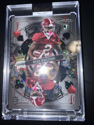 2025 Wild Card 5 Card Draw Ryan Williams Shimmer 1/1 Jack Of Hearts Alabama