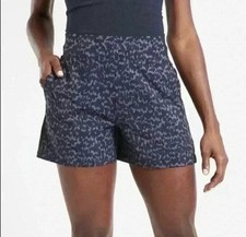 Athleta Brooklyn Printed Pocket Shorts in Allure Navy Women's Plus Size 18 NWT