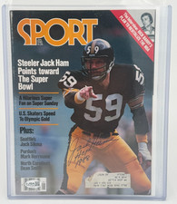 Jack Ham Signed 80 SPORT Magazine COVER ONLY JSA Inscribed HOF 88 Steelers 8x10