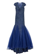 Sherri Hill 51117 Navy Blue Pageant Gala Gown Dress sz 2 NWT Mermaid Tulle Rare
