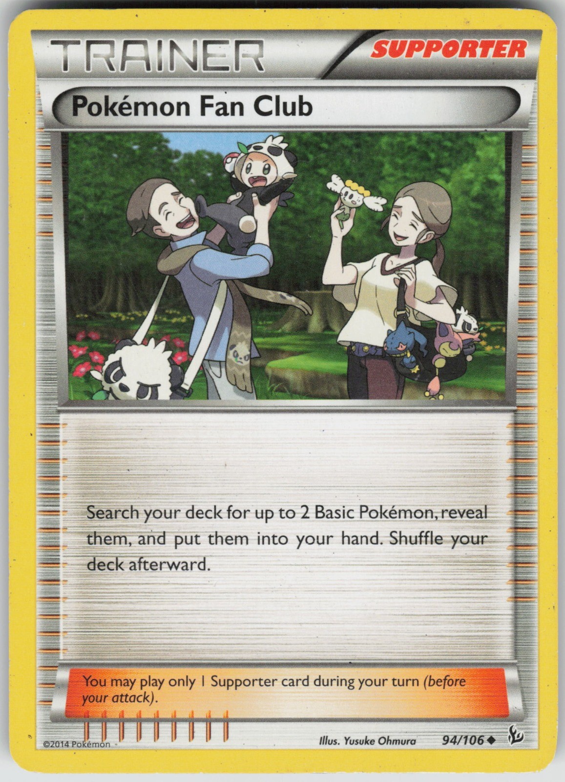Pokemon Fan Club 94/106 Uncommon XY - Flashfire HP