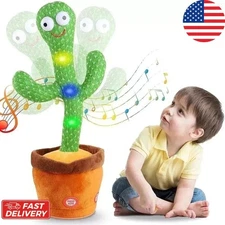 Dancing Cactus Repeat Talk Sing Glow Interactive Plush Toy for Kids
