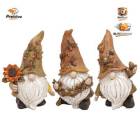 Herbstdeko Figuren 3Er Set Kunstharz Zwerge Tischdeko 10Cm Dekoartikel 3 StüCk