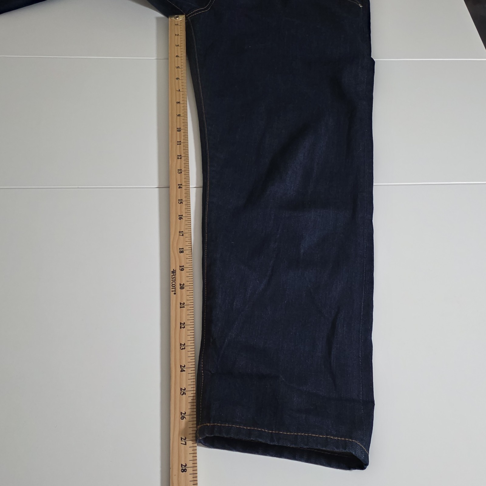 Topshop Moto Selvedge Denim Overalls Womens US 8 Navy Rigid Italy Preppy Grunge image 6
