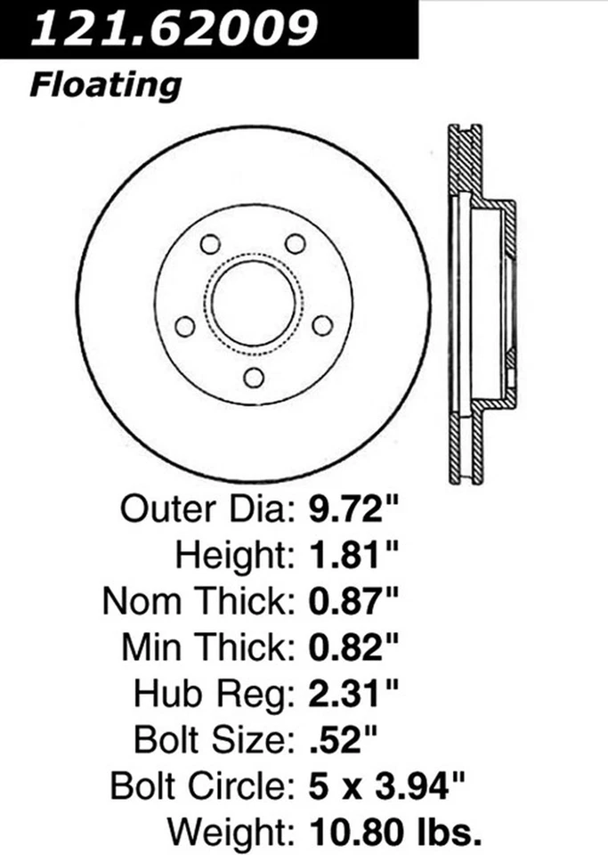 Rotor de freno estándar C-Tek Centric Parts 121.62009 Foto 3 de 4