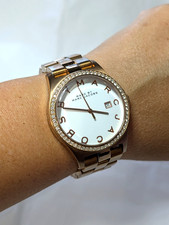 Women's Marc by Marc Jacobs rose gold-tone stainless steel watch white dial date