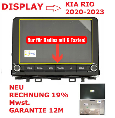2020-2023 KIA RIO BILDSCHIRM LCD DISPLAY MONITOR ERSATZ TEIL NEU GARANTIE + RG.
