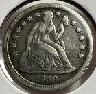 1859 Seated Liberty Dime Silver 10C Coin - XF Detail