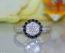 2Ct Round Cut Lab-Created Diamond Engagement Halo Ring 14k White Gold Plated